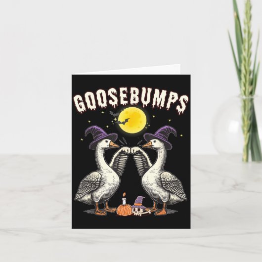 Kippenvel Grappige Gans Vuiststoot Kaart (Voorkant)