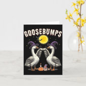 Kippenvel Grappige Gans Vuiststoot Kaart (Gele Bloem)