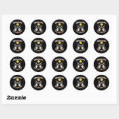 Kippenvel Grappige Gans Vuiststoot Ronde Sticker (Vel)