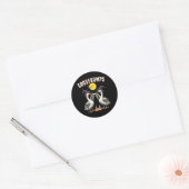 Kippenvel Grappige Gans Vuiststoot Ronde Sticker (Envelop)
