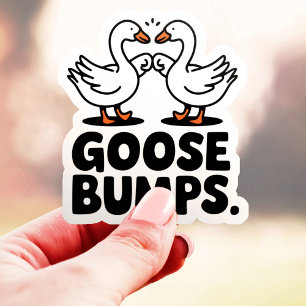 Kippenvel Grappige Gans Vuiststoot Vinyl Sticker