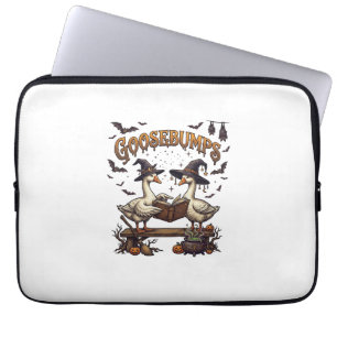 Kippenvel Halloween Ganzen Heksenhoeden Magie Boek Laptop Sleeve