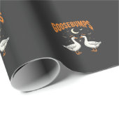 Kippenvel Halloween Heks Ganzen Vectorontwerp Cadeaupapier (Rol Hoek)