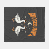 Kippenvel Halloween Heks Ganzen Vectorontwerp Fleece Deken (Voorkant (Horizontaal))