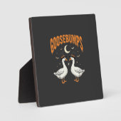 Kippenvel Halloween Heks Ganzen Vectorontwerp Fotoplaat (Voorkant)
