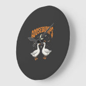 Kippenvel Halloween Heks Ganzen Vectorontwerp Grote Klok (Hoek)