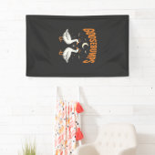 Kippenvel Halloween Heks Ganzen Vectorontwerp Spandoek (Insitu)