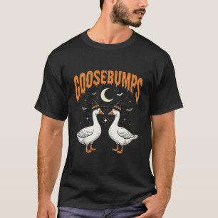 Kippenvel Halloween Heks Ganzen Vectorontwerp T-shirt