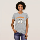 Kippenvel Halloween Heks Ganzen Vectorontwerp T-shirt (Voorkant volledig)