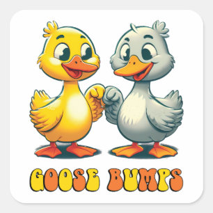 Kippenvel Vierkante Sticker