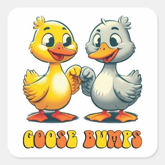 Kippenvel Vierkante Sticker (Voorkant)
