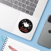 Kippenveren Sticker (Laptop met iPhone)