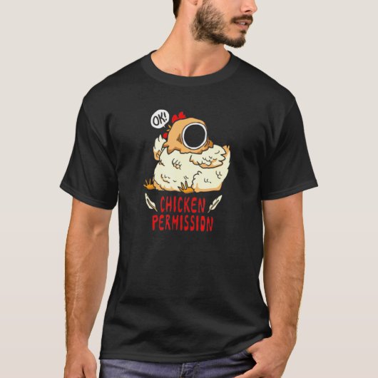 Kippenvergunning T-shirt (Voorkant)