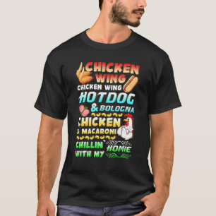 Kippenvleugel Hotdog En Bologna Virale Songtekst T-shirt