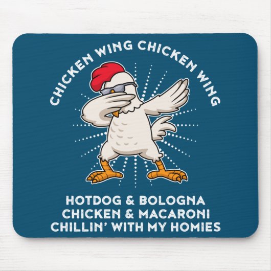 Kippenvleugel Kippenvleugel Shirt Lied Tekst Hot D Muismat (Voorkant)