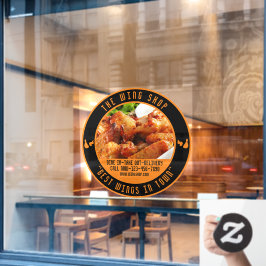 Kippenvleugel restaurant grote voorkant aanpassen raamsticker