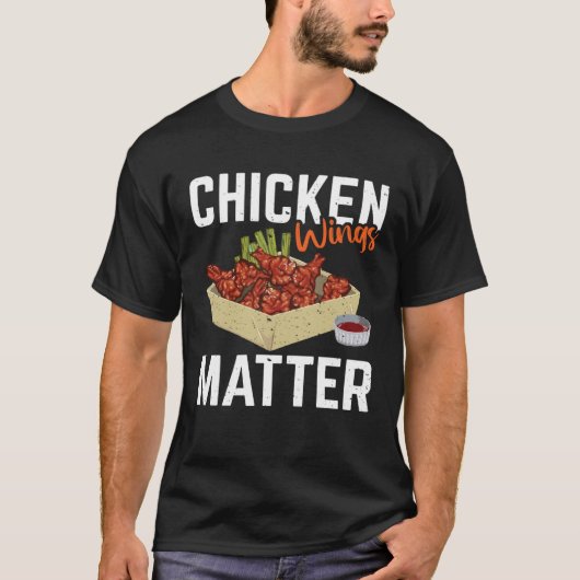 Kippenvleugel Zaken Eten T-shirt (Voorkant)