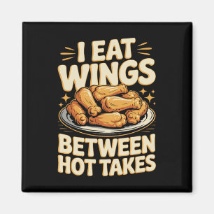Kippenvleugels - Fun T-shirt Ik eet vleugels tusse Magneet