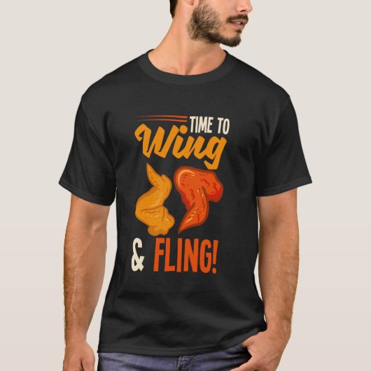 Kippenvleugels Funny Wing & Fling Kippenvleugel T-shirt (Voorkant)
