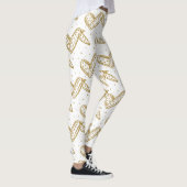 Kippenvleugels op Polka Dot Achtergrond Leggings (Rechts)
