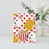 kippenwafels briefkaart (Staand voorkant)