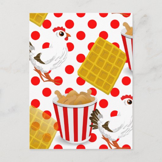 kippenwafels briefkaart (Voorkant)