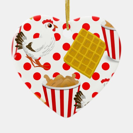 kippenwafels keramisch ornament (Voorkant)