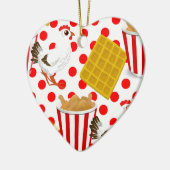 kippenwafels keramisch ornament (Links)