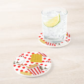 kippenwafels zandsteen onderzetter (Zijkant)