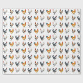 kippenwikkelpapier cadeaupapier (Vlak)