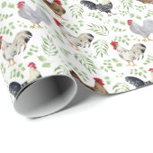 kippenwikkelpapier cadeaupapier (Rol Hoek)