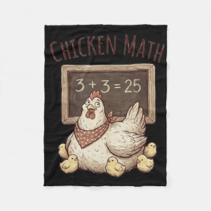 Kippenwiskunde Grappige Krijtbordvergelijking Hen Fleece Deken