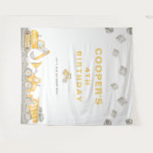 Kipperjongen Bouwauto Verjaardags Welkom Wandkleed (Voorkant (horizontaal))