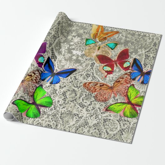 Kippootflessen en ANTIEK oppervlak Cadeaupapier (Uitgerold)