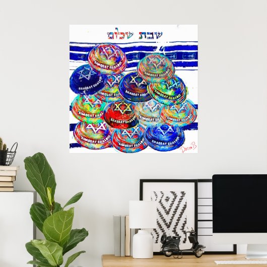 Kippot Poster (Thuiskantoor)