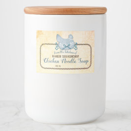 Kipsoep Casserole Home Inblikken Label Voedselcontainer Etiket