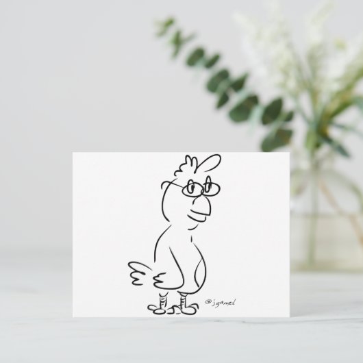 Kipspatronen Briefkaart (Staand voorkant)