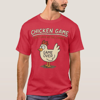 Kipspel Kijk niet naar de kip Meme Kerstmis T-shirt
