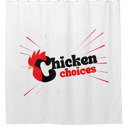 kiptypografie douchegordijn (Voorkant)