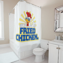 kiptypografie douchegordijn