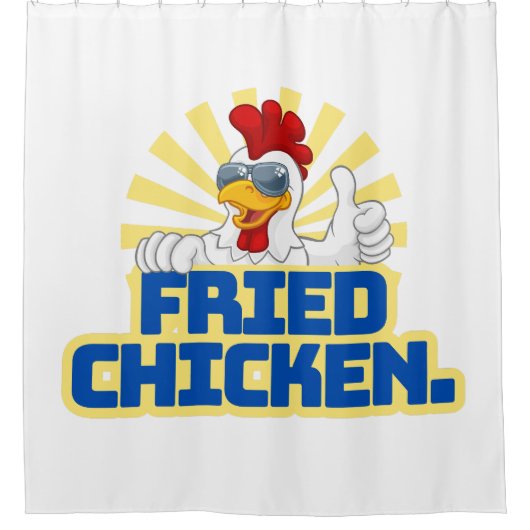 kiptypografie douchegordijn (Voorkant)