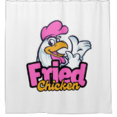 kiptypografie douchegordijn (Voorkant)