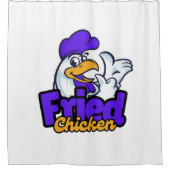 kiptypografie douchegordijn (Voorkant)