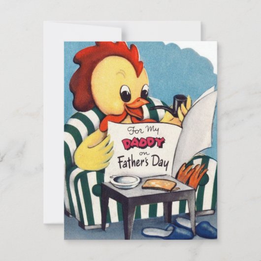 kipvaderdag voor papa feestdagenkaart (Voorkant)