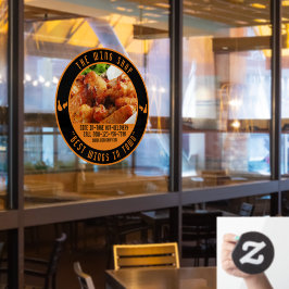 Kipvleugel restaurant grote voorzijde aanpassen  raamsticker
