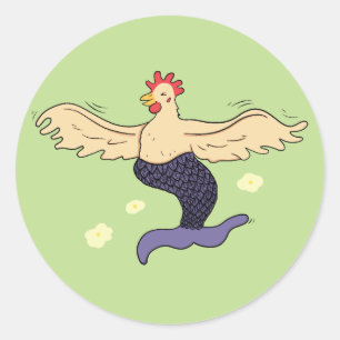 kipzeemeermin ronde sticker