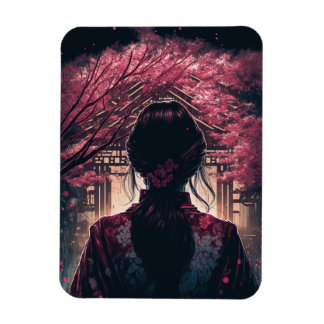 Kira Kirschblüten - Flexibler Fotomagnet Magneet