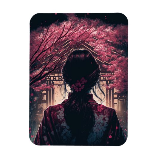 Kira Kirschblüten - Flexibler Fotomagnet Magneet (Verticaal)