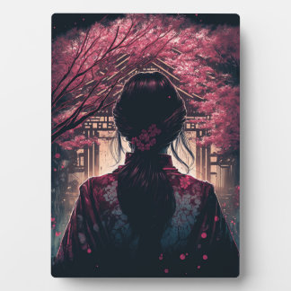 Kira Kirschblüten - Fotoplatte mit Ständer Fotoplaat