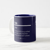 Kira Personalized Name Coffee Mug Tweekleurige Koffiemok (Voorkant links)